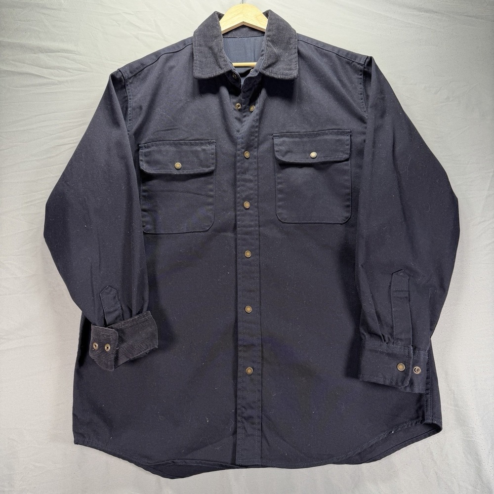 John Galt Brandy Melville Jacket Womens Navy Blue Corduory Collar Canvas Large